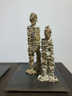 Wilhelm Moser - Êtres d'Arbre, 2021 - 2 argiles blanches (46x35x35 cm)