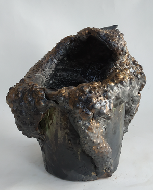 JJDamville - Avant la mise en pot, Chats endormis (vue de dos)(grès émaillé) - 2018